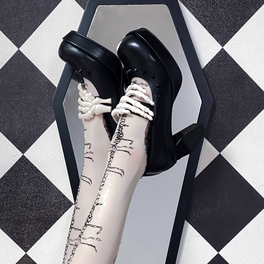 Original Skull Design Lolita High Heel Shoes