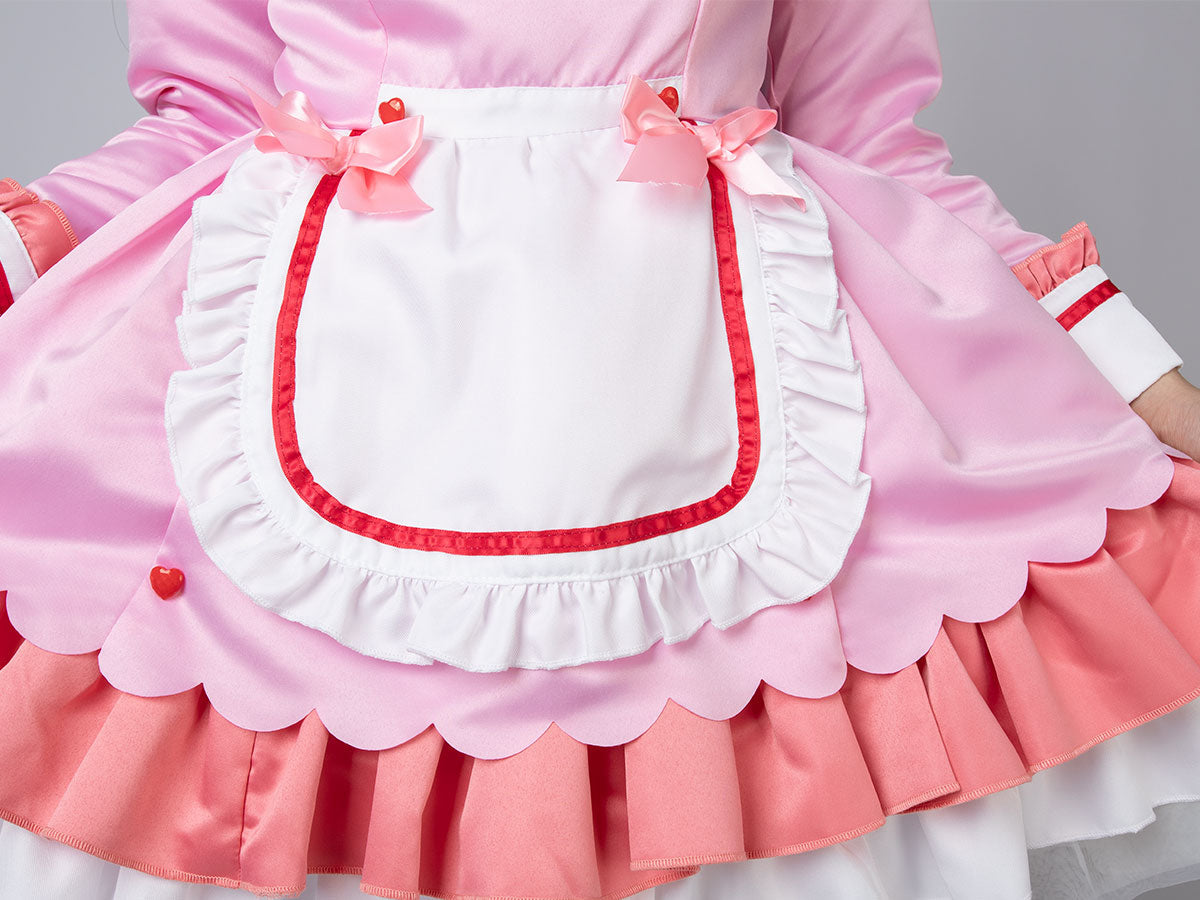 Ready to Ship Nekopara Chocola Cosplay Costume Pink Maid Outfit C00657