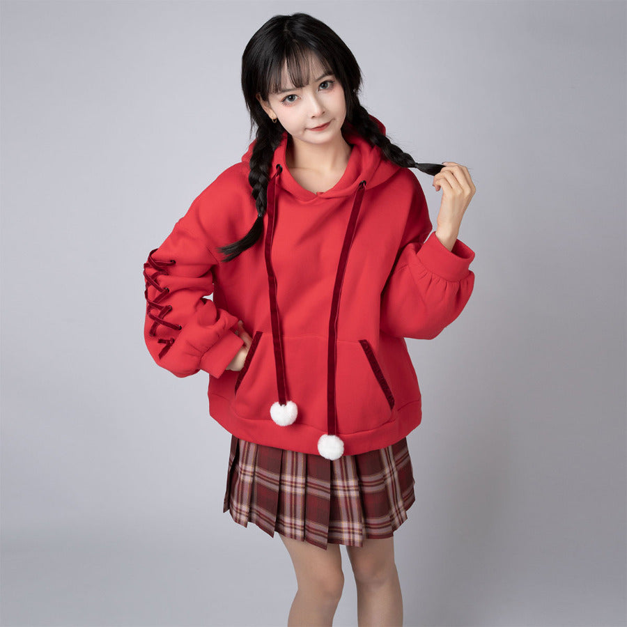 READY TO SHIP COSFUN Original Snowball Elk Red Christmas Hoodie C00164