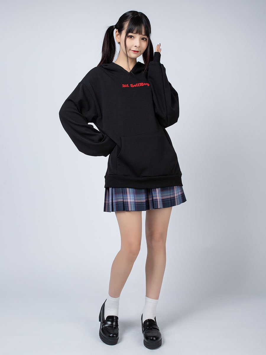 Little Devil Wings Character Oversize Hoodie Sweatshirt Mp005920