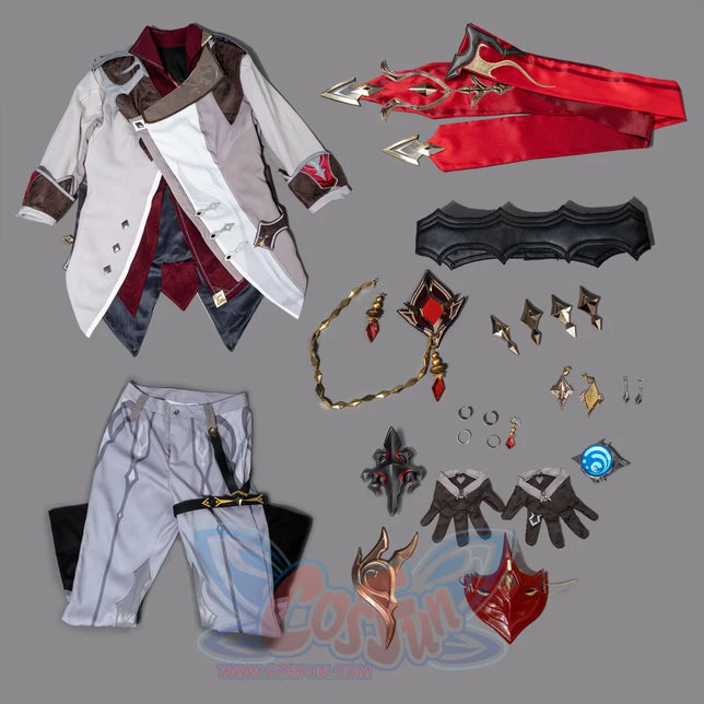 Ready To Ship Genshin Impact Tartaglia Childe Cosplay Costume/Shoes C07485 Aaa Costumes