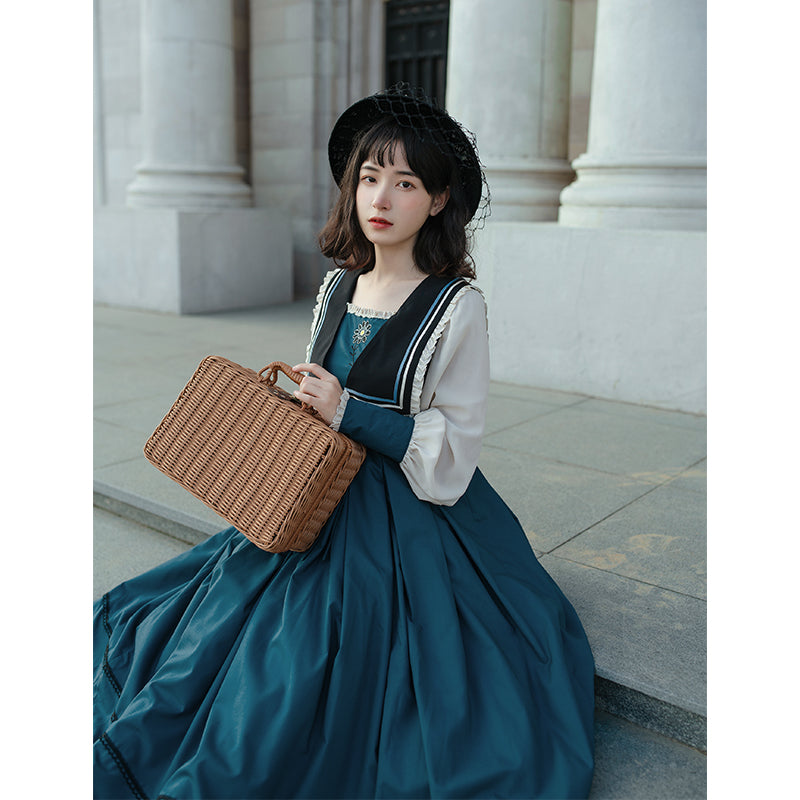 Autumn And Winter Embroidered Simple Cla Lolita Long Dress