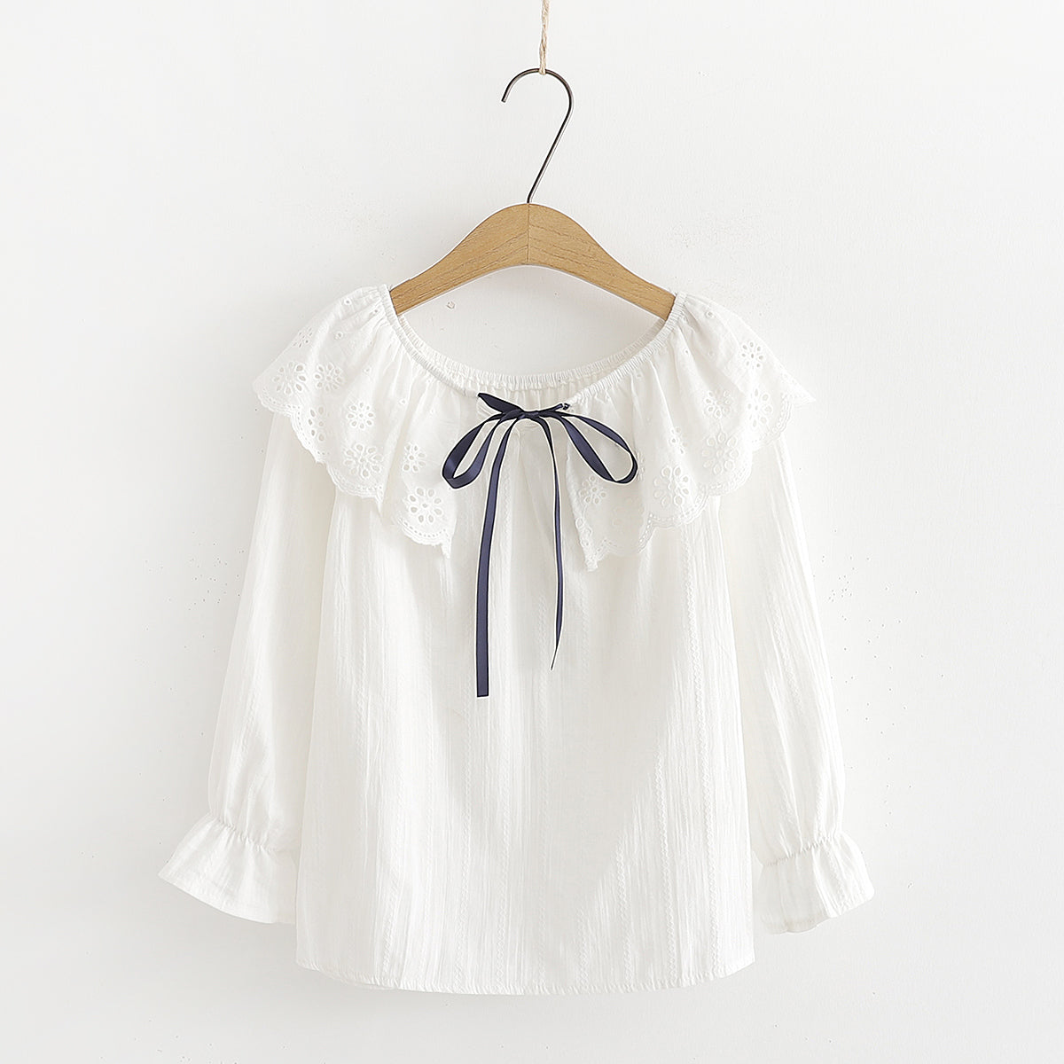 Mori Girl Sweet Lace Collar Shirt