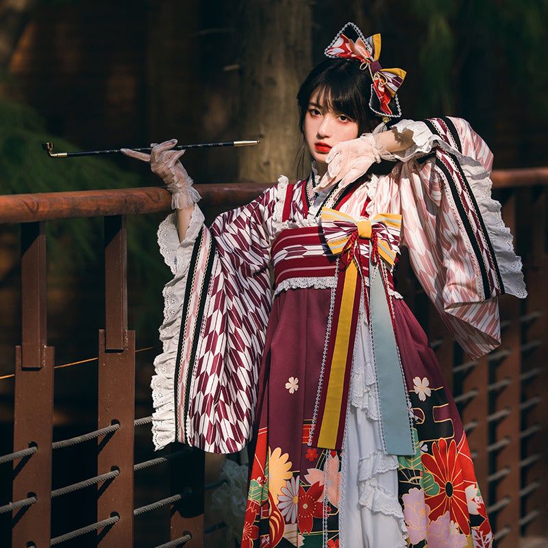 Arrow Feather Pattern Japanese Style Lolita Dress