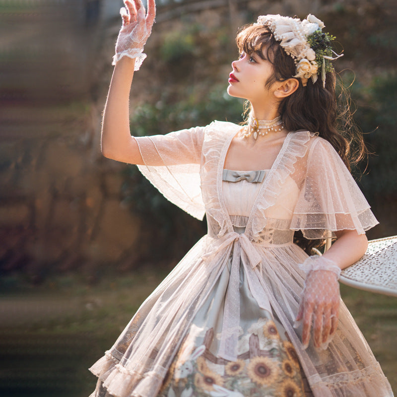 Sunflower Lolita Dress Daily Idyllic Summer Elegant Cla Dress S22016