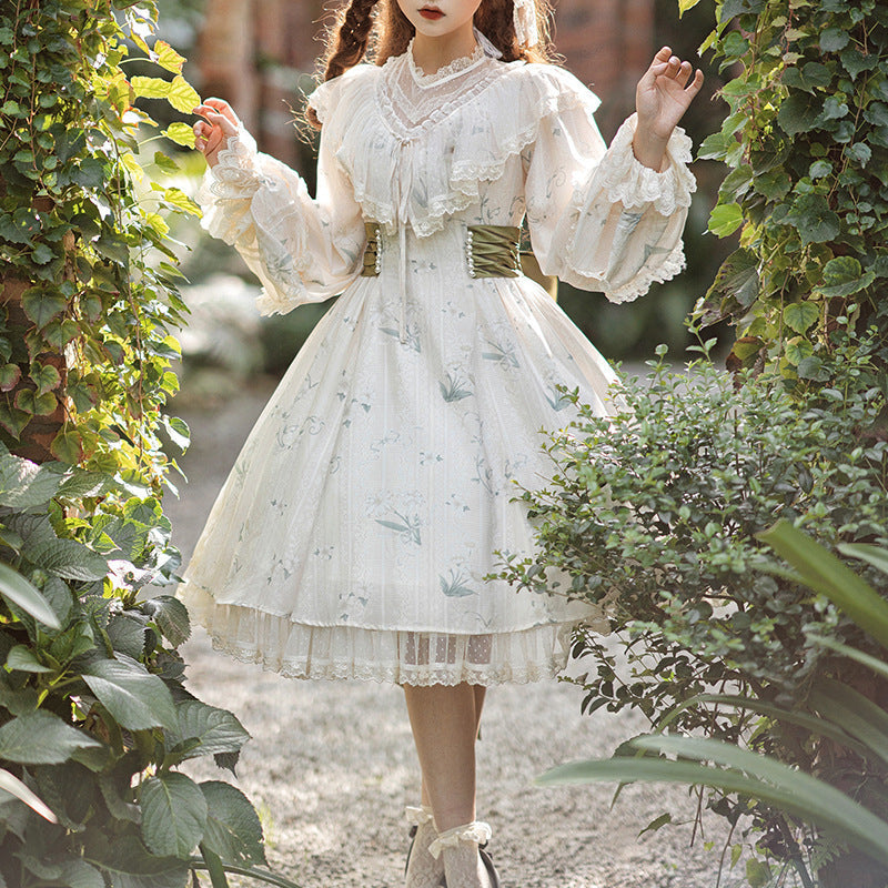 Lolita Pastoral Long Sleeve Dress Fresh And Lovely Lolita Elegance