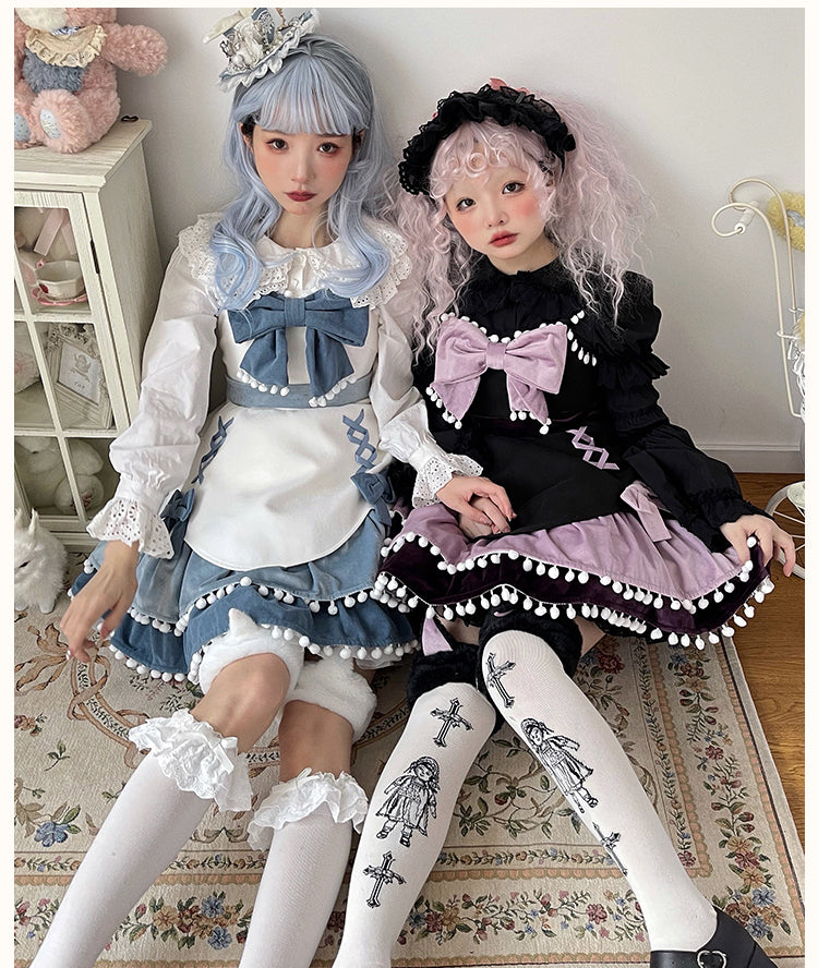 Winter Woolen Bow Sweet and Lovely Lolita Dress