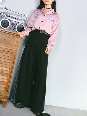 Women's Cotton Linen Retro Linen Trousers Wide Leg Pants Chinese Style  Vintage | eBay