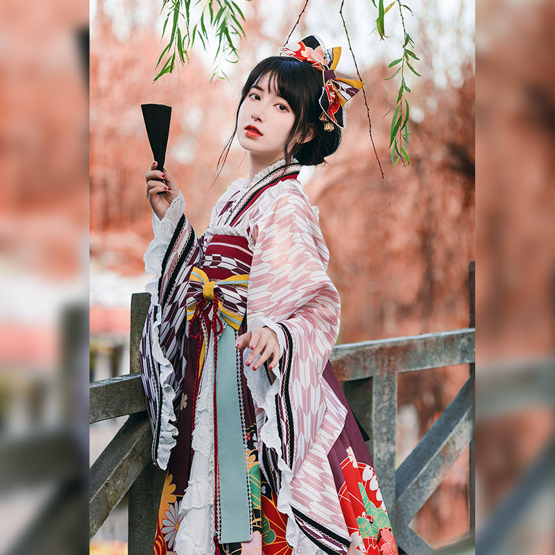 Arrow Feather Pattern Japanese Style Lolita Dress