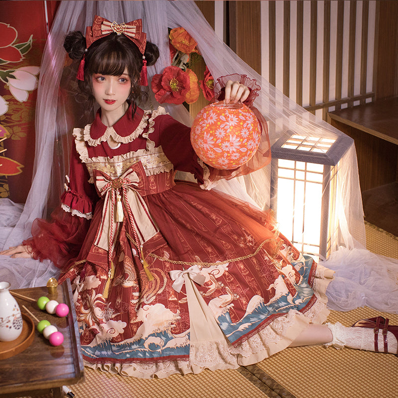 Spring And Autumn Lolita Cute Girl Elegant Dress