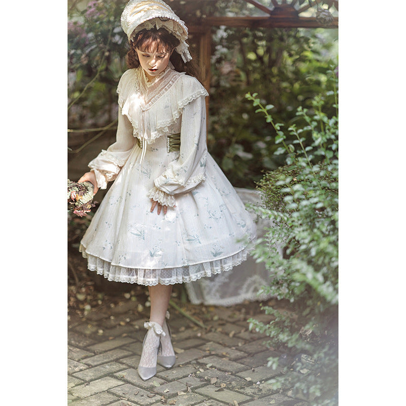 Lolita Pastoral Long Sleeve Dress Fresh And Lovely Lolita Elegance