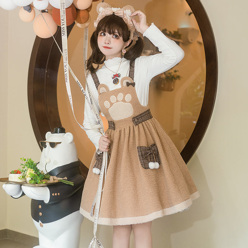 Autumn and Winter Warm Cute Bear Doll Lolita Dress