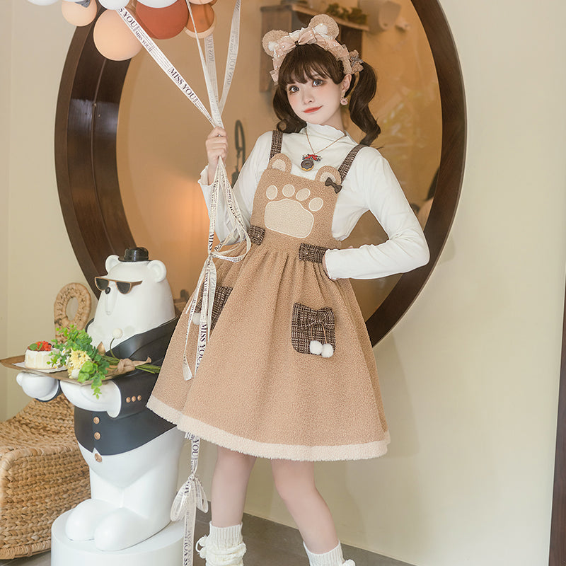 Autumn and Winter Warm Cute Bear Doll Lolita Dress