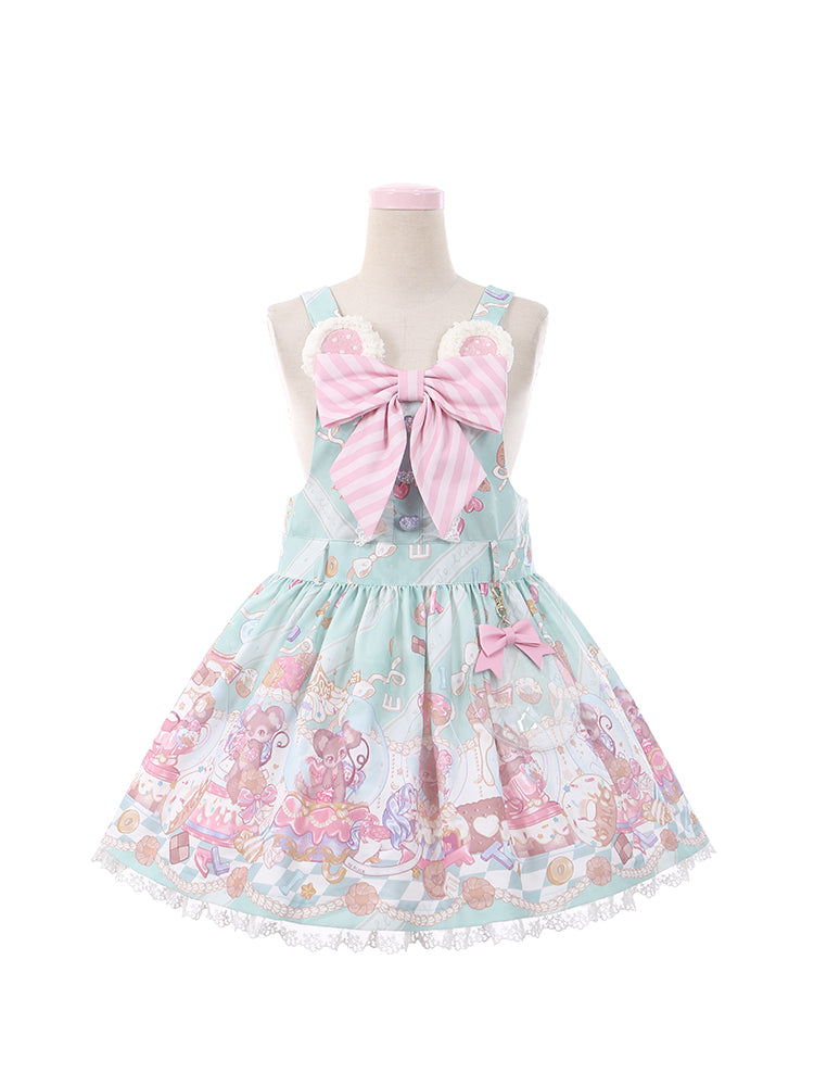 Sweet Girl Lolita Low Waist Strap Dress