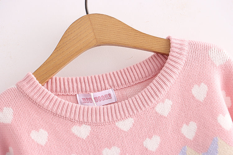 Soft Girl Cute Strawberry Round Neck Sweater