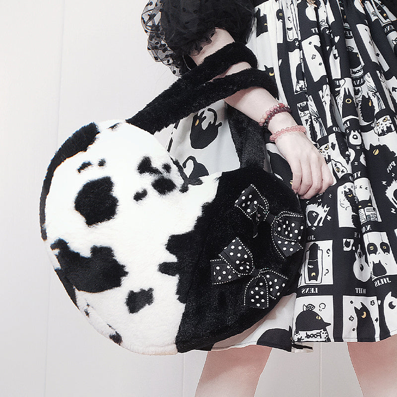 Lovely Lolita Heart-shaped Cow Handbag