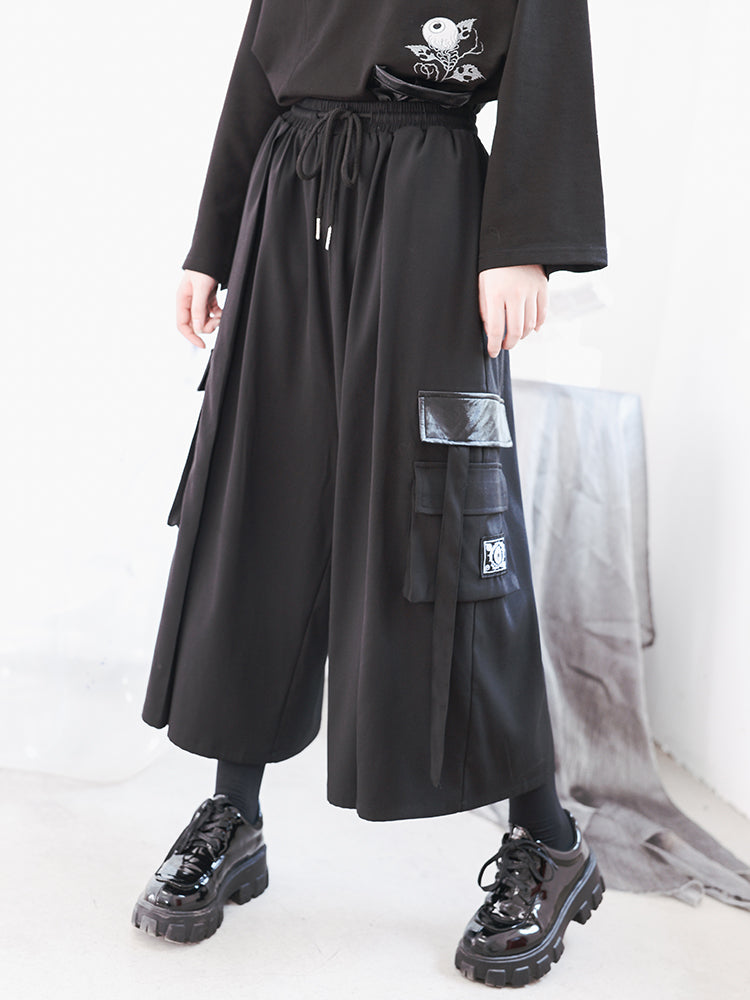 Buy Custom Japanese Pants Women, Black Wide Leg Pants Women Trendy by  Kotyto Clothing