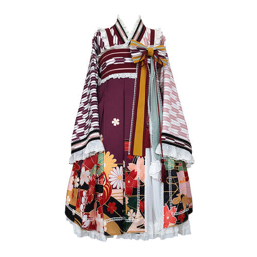 Arrow Feather Pattern Japanese Style Lolita Dress