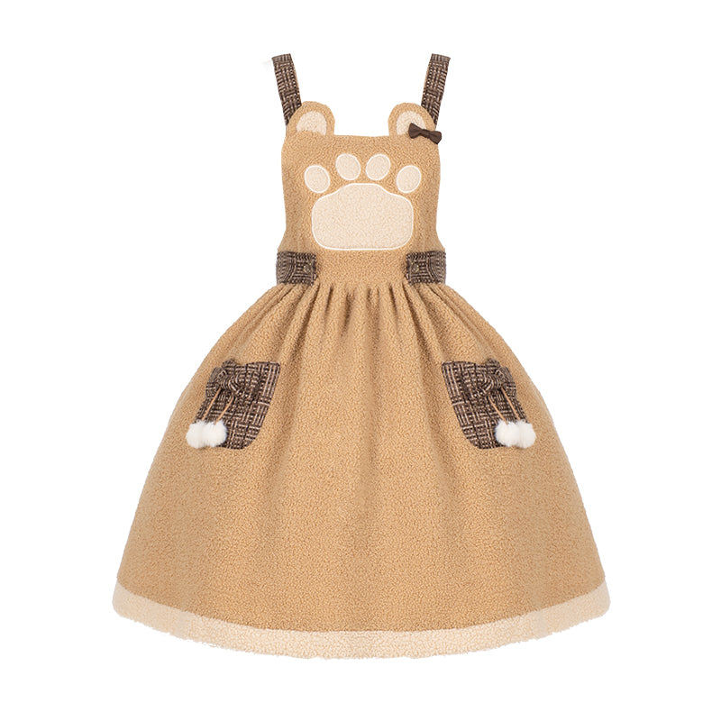 Autumn and Winter Warm Cute Bear Doll Lolita Dress