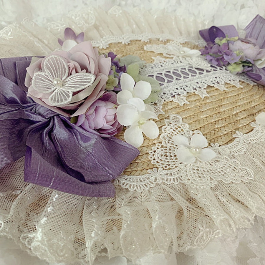 Elegant and Classic Lolita Flowers Straw Hat