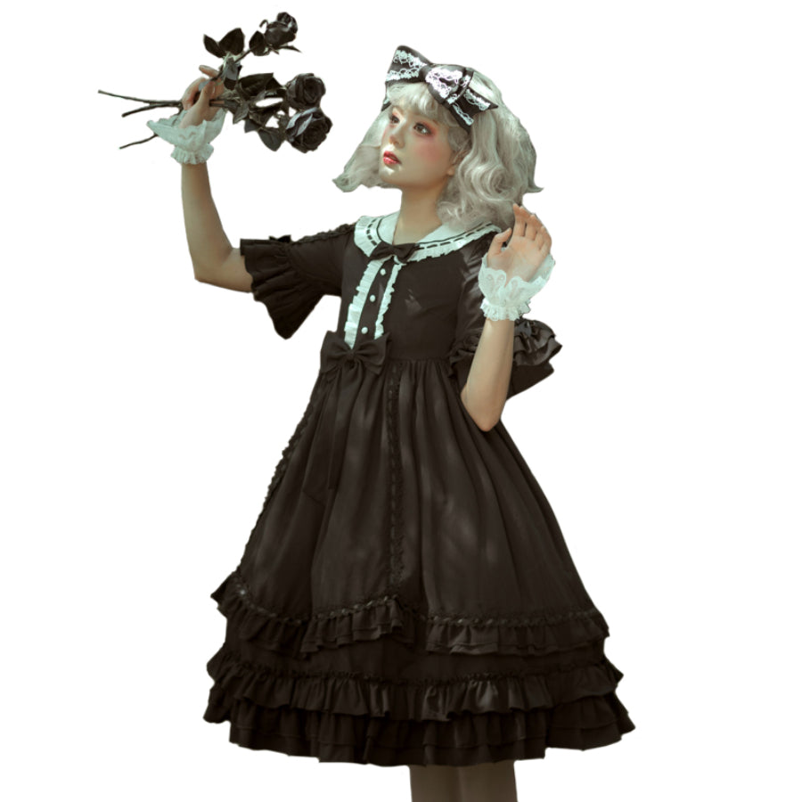 Royal Vintage Gothic Lolita Short Sleeve Dress