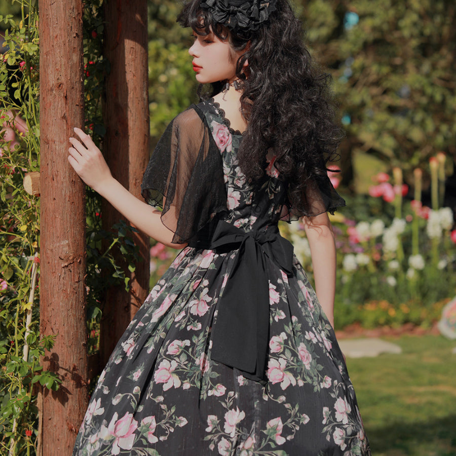 Rose of French Elegant Summer Lolita Short-sleeved Dress