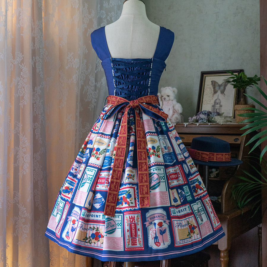 American Style Vintage Daily Lolita Jumper Skirt