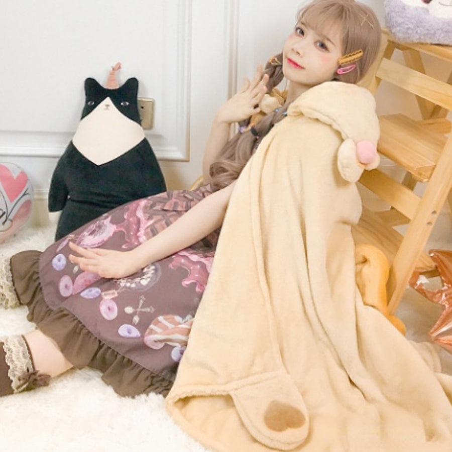 Sweet and Lovely Lolita Bear Woolen Blanket