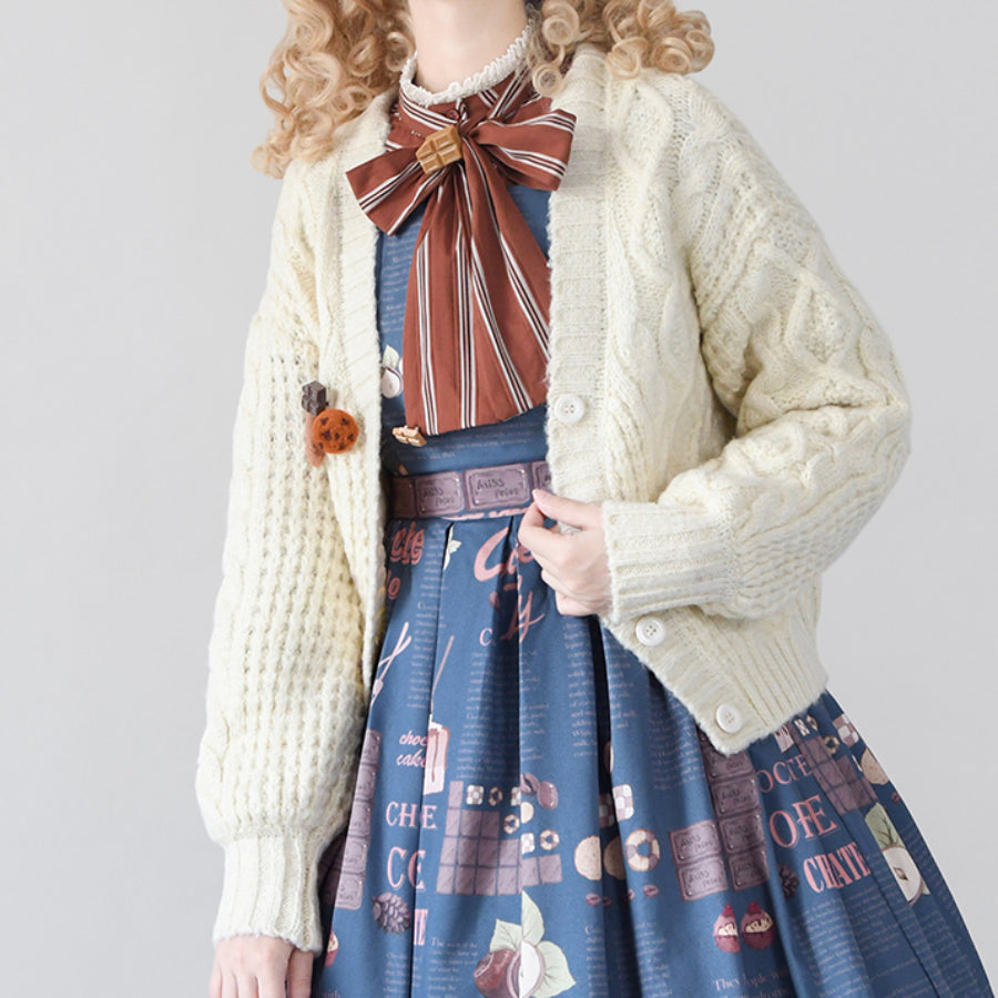 Winter Loose Lolita Knitted Sweater Coat