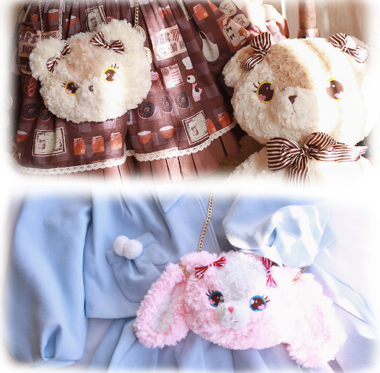 Lovely Lolita Bear and Rabbit Crossbody Bag