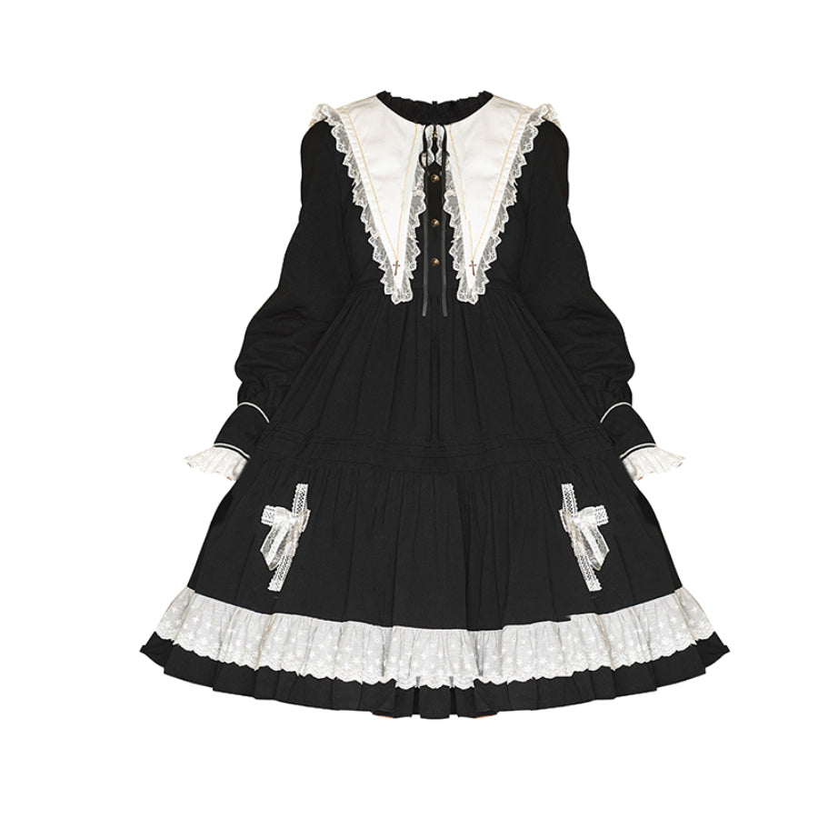 Autumn Winter Halloween Gothic Lolita Long Sleeve Dress