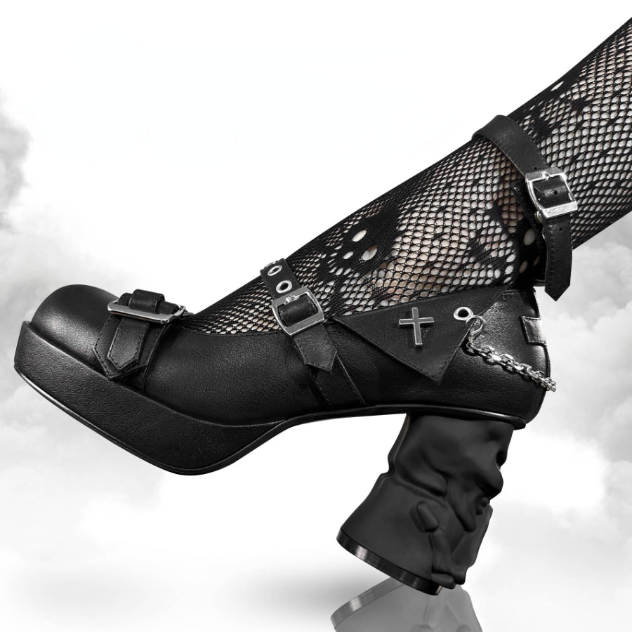 Original Lolita Thick Soled Skull Heel Shoes