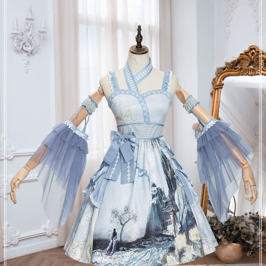 Chinese Style Vintage Lolita Slip Dress Sets