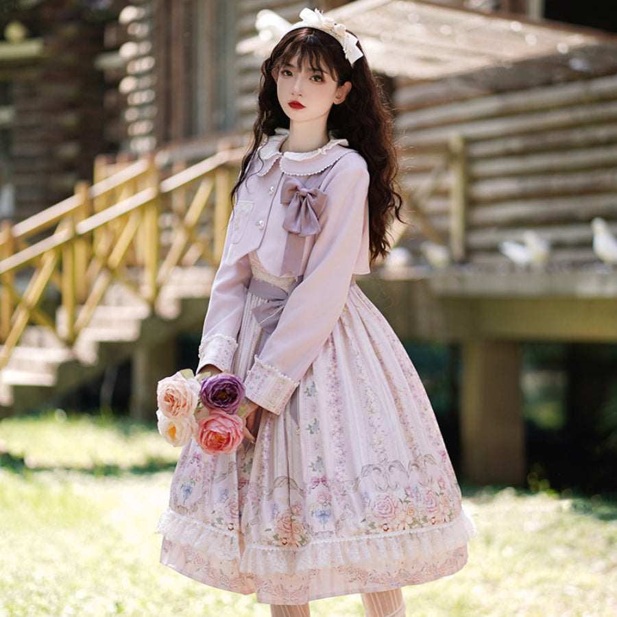 Daily Elegant Lolita A Line Jumper Skirt Sets