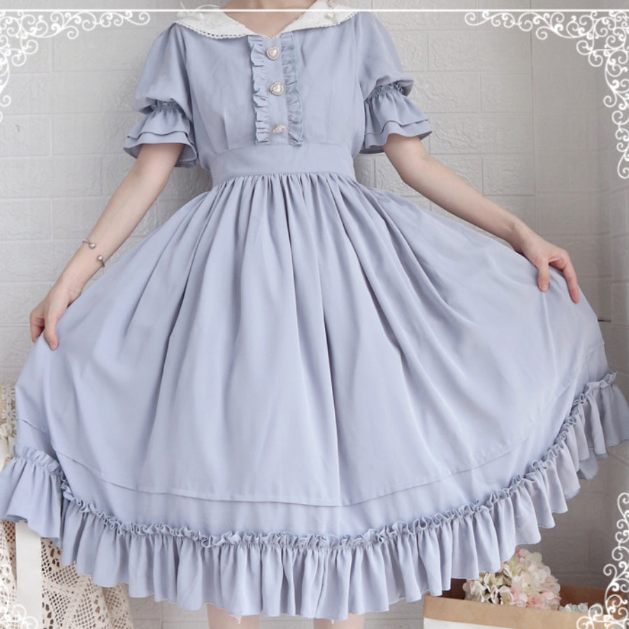 Elegant and Vintage Lolita Slim Dress