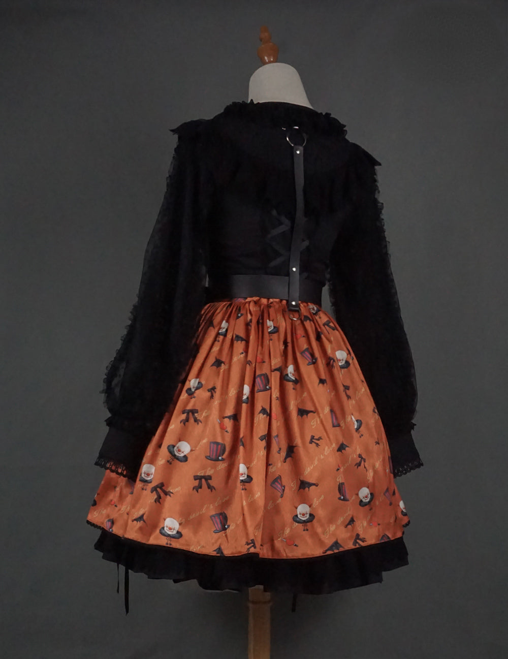 Halloween Gothic Lolita Lace Up Skirt S22739