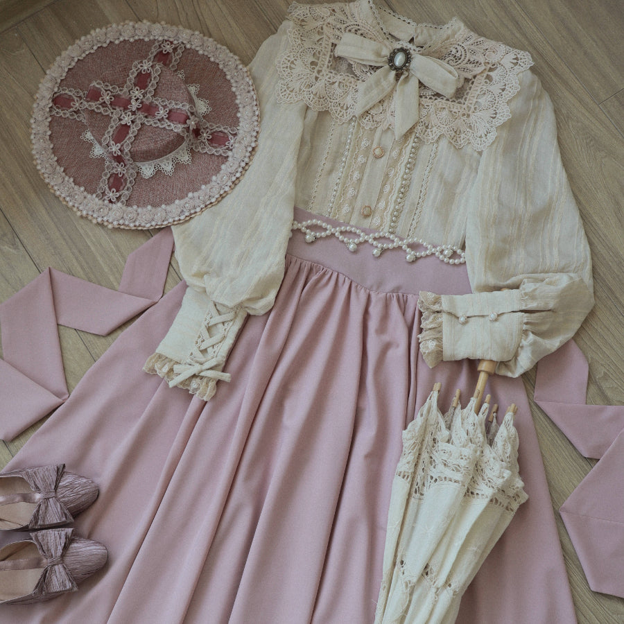 Daily Elegant Vintage Lolita Skirt and Shirt