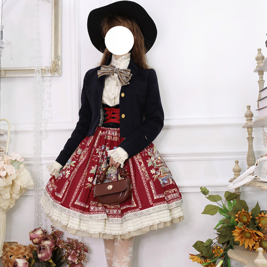 Bavaria Style Velvet Slim Lolita Short Jumper Skirt