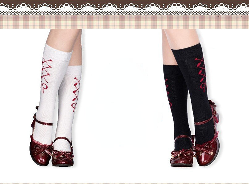 Lovely Bow Versatile Bear Lolita Calf Socks