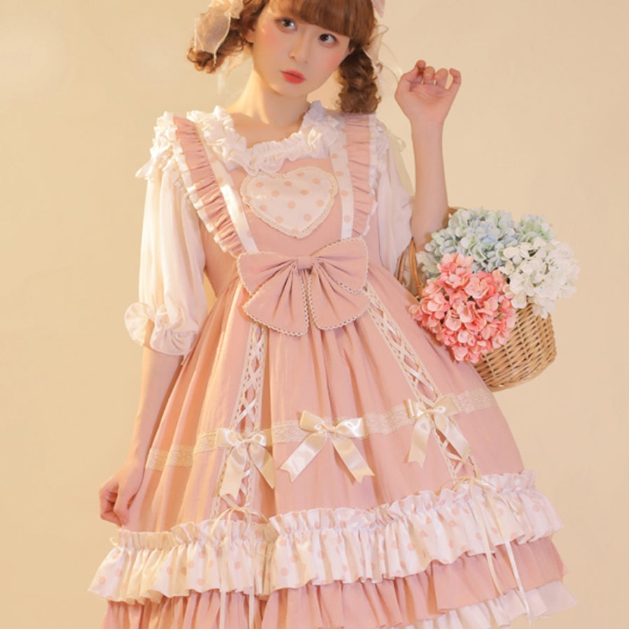 Sweet and Lovely Dot Lolita Jumper Skirt