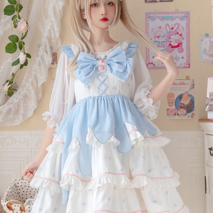 Daily Sweet and Lovely Lolita Three-layered Jumper Skirt S22805