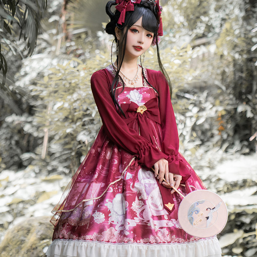 Chinese Style New Year Lolita Long Sleeve Dress