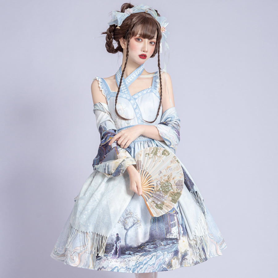 Chinese Style Vintage Lolita Slip Dress Sets