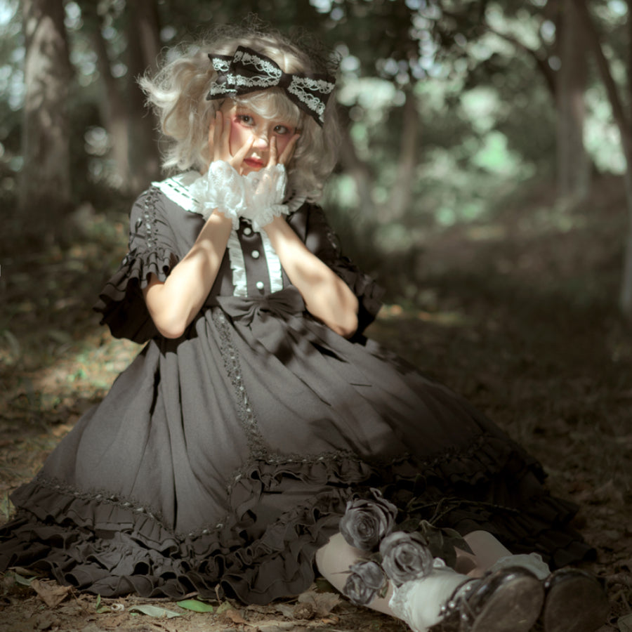 Royal Vintage Gothic Lolita Short Sleeve Dress