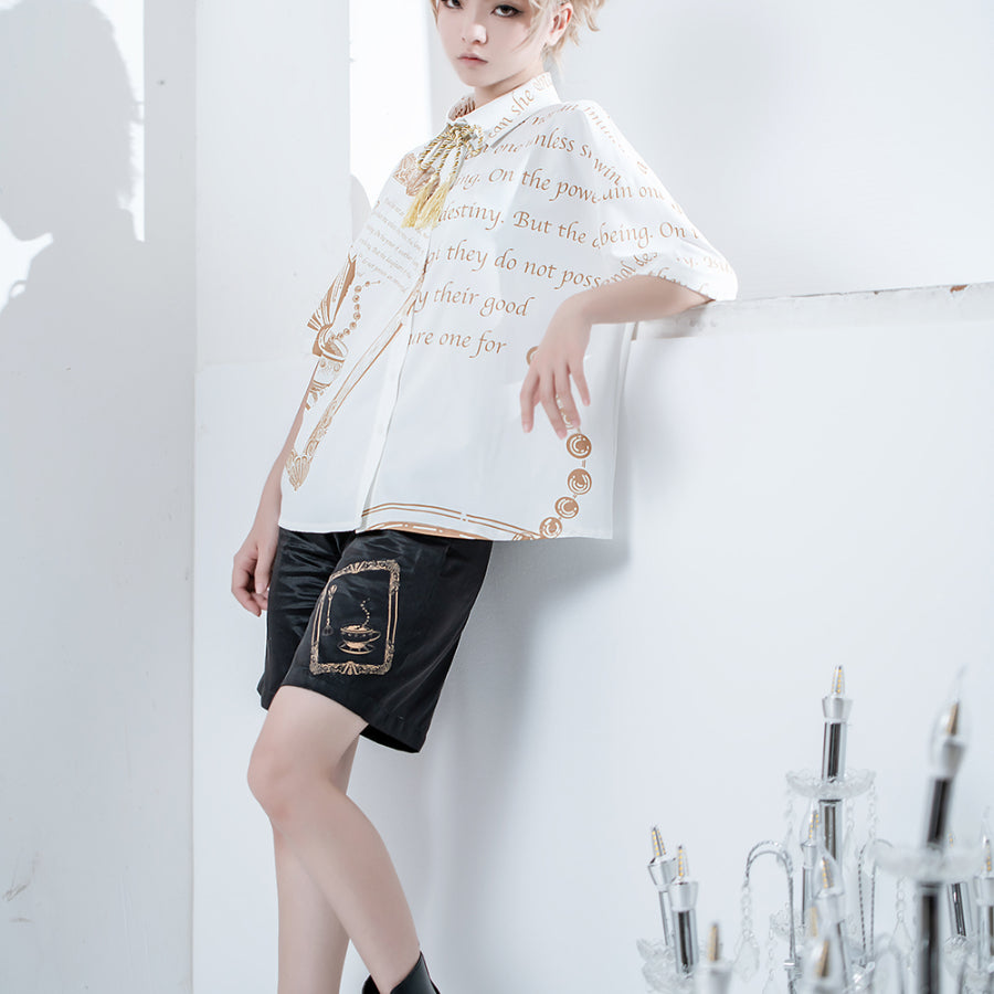 Summer Little Prince Loose Printed Lolita Short Sleeve Shirt