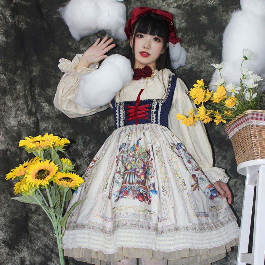 Bavaria Style Velvet Slim Lolita Short Jumper Skirt