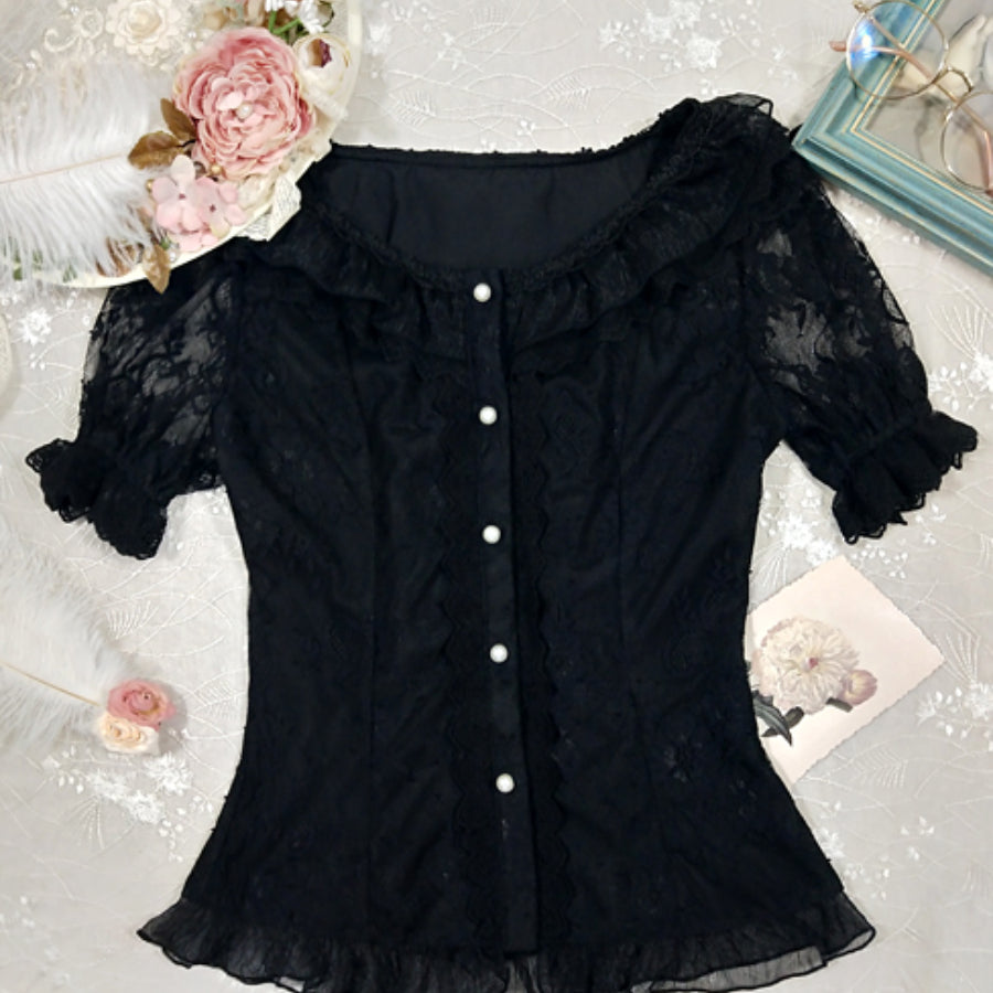 The Poem of Roses Elegant Lolita Short Sleeve Shirt