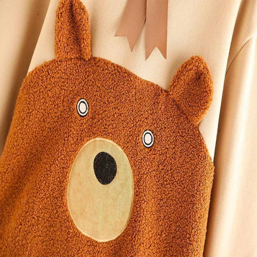 Bowknot Bear Ears Cartoon Hoodie J10005 Sweatshirt