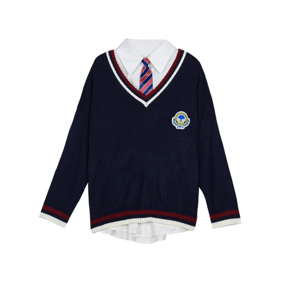 British Style Sweater Preppy Look Cardigans Sweatshirt