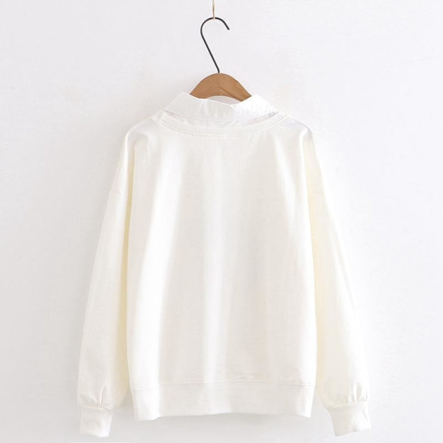 Bunny Carrot Fake Two-Piece Shirt Sweatshirt J10007